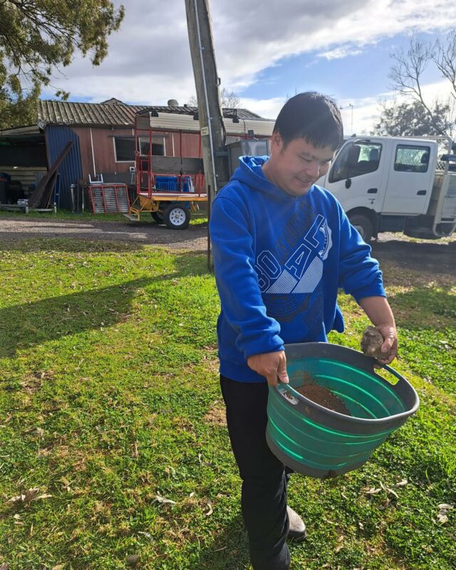 Alex enjoying horse therapy program #ndis #sil #dayprogram #ndisprovider